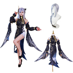 NEATMOA Genshin Impact Shenhe Lantern Rite Cosplay Costume Full Set for Festivals, Conventions, and Cosplay Events