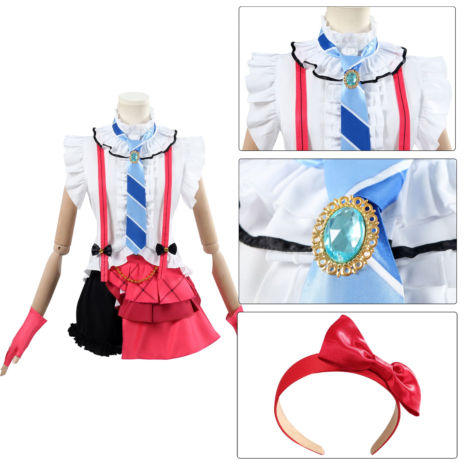 NEATMOA ラブライブ LoveLive! 園田海未 JK制服 コスプレ衣装 ウィッグ付き 音ノ木坂学院 学園祭 ハロウィン クリスマス 仮装用